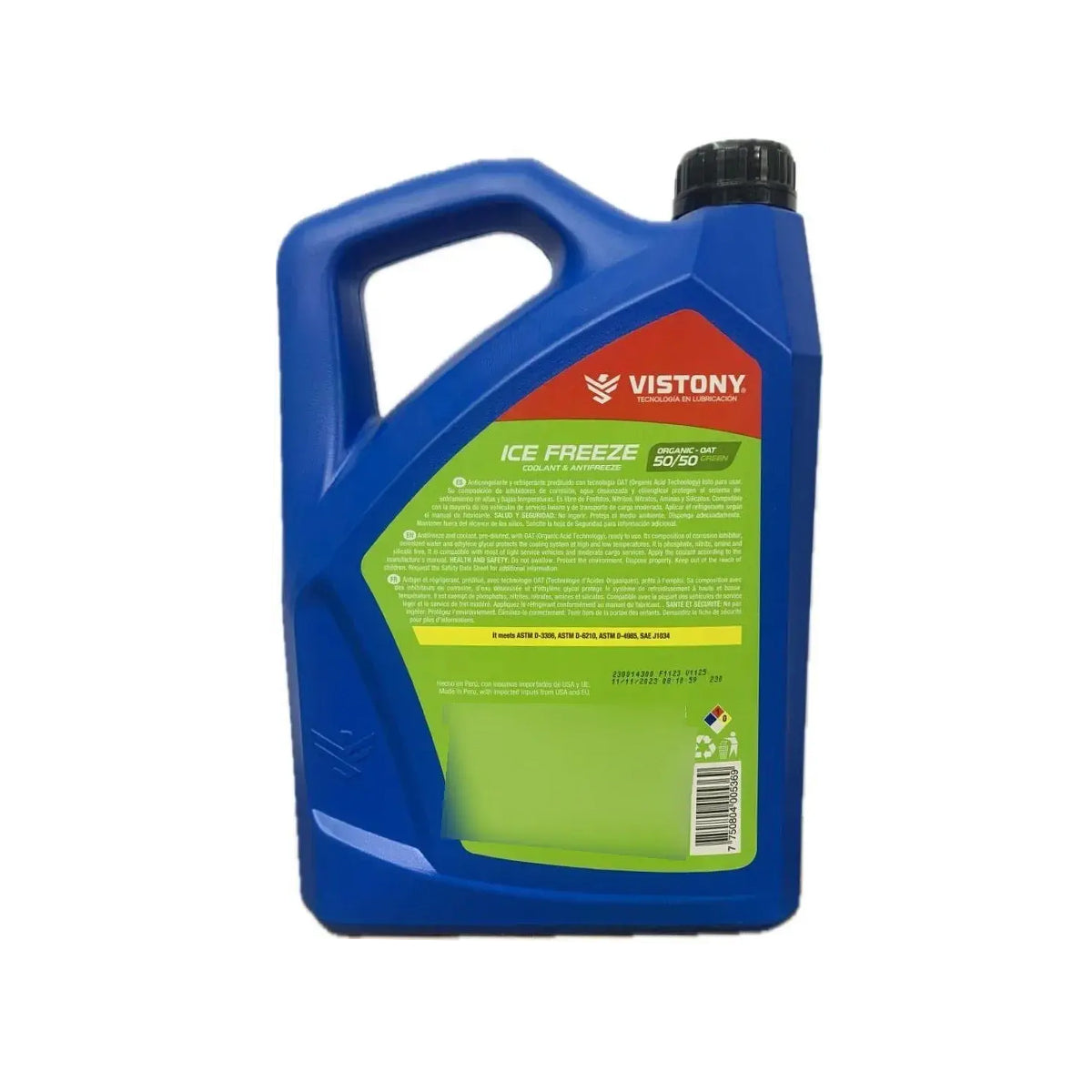 Refrigerante y Anticongelante Vistony Verde 50/50 – 4 Litros